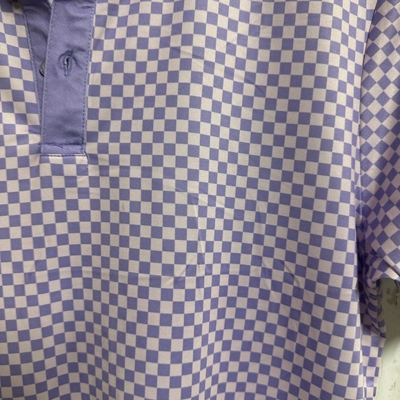 Yatta Golf Lavender Checkered Polo Shirt Size Small - Picture 2 of 7